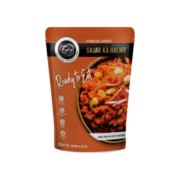 Freeze-Dried Gajar Ka Halwa – Ready to Eat | Authentic Indian Dessert | Just Add Hot Water
