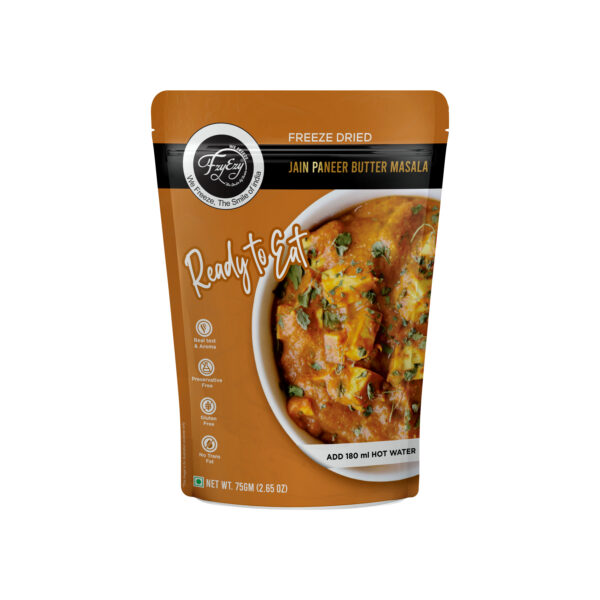 Freeze-Dried Jain Paneer Butter Masala – No Onion & Garlic | Ready to Eat | Authentic & Creamy | Just Add Hot Water
