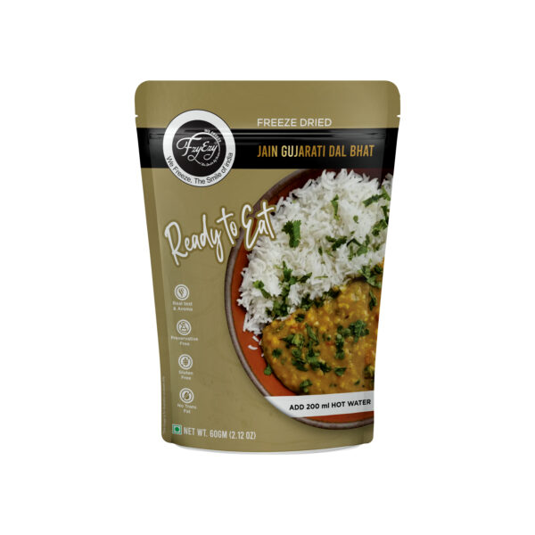 Freeze-Dried Jain Gujarati Dal Bhat – No Onion & Garlic | Ready to Eat | Authentic & Healthy