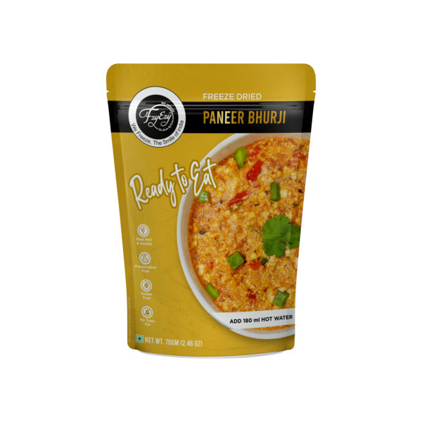 Freeze-Dried Paneer Bhurji – 70g | Ready-to-Eat Authentic Indian Meal