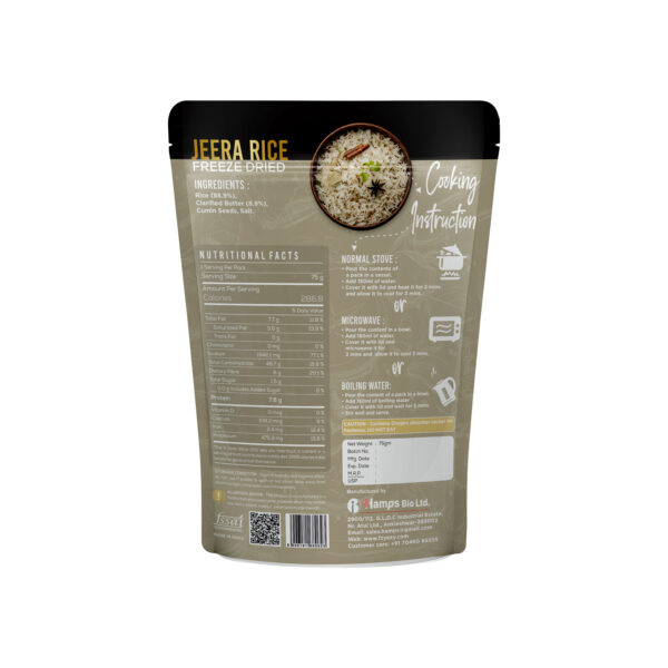Freeze-Dried Jeera Rice – Ready to Eat | Instant & Aromatic Basmati Rice
