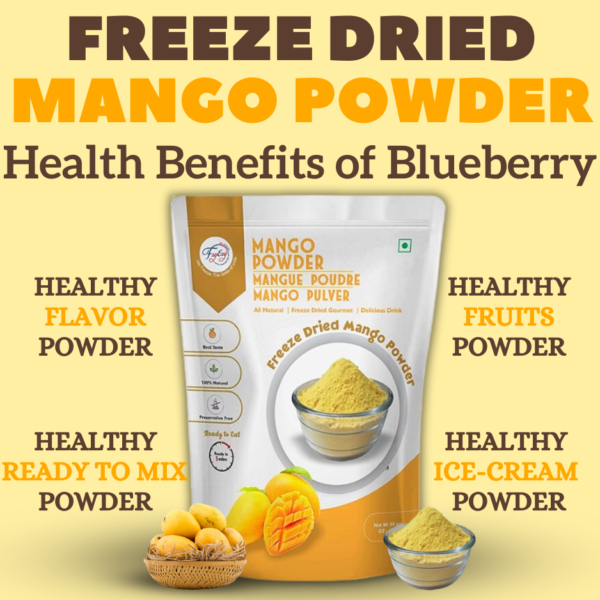 Premium Freeze-Dried Mango Powder | 100% Natural, Non-GMO, Gluten-Free, Vegan | Rich in Vitamins & Antioxidants | Perfect for Smoothies, Baking, Baby Food & Beverages | No Additives or Preservatives - Image 4