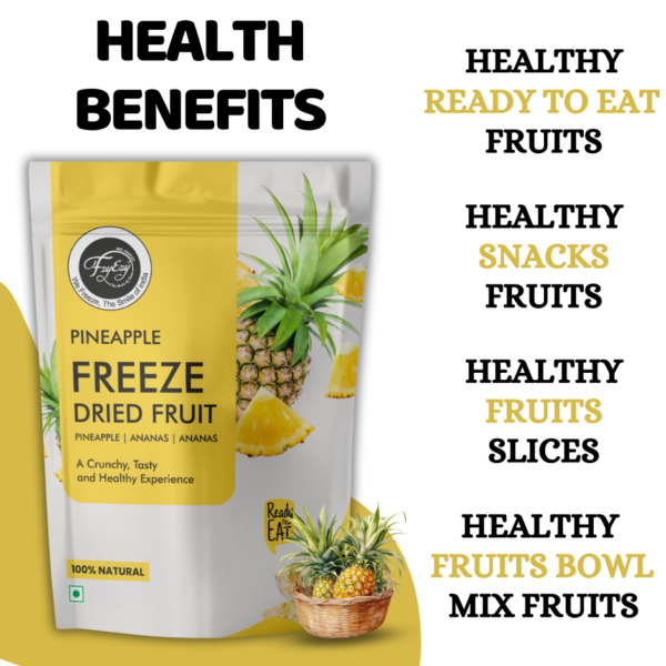 Freeze-Dried Pineapple Slices– 100% Natural, Crunchy & Ready-to-Eat | Sofisty Healthy Snacks - Image 4