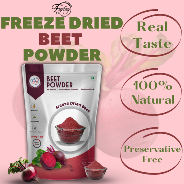Premium Freeze-Dried Beetroot Powder | Natural Nitric Oxide Booster | Non-GMO, Gluten-Free, Vegan | Energy & Endurance Support | Perfect for Smoothies, Baking & Pre-Workout Drinks - Image 5