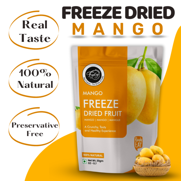 Freeze-Dried Mango Chunks– 100% Natural, Crunchy & Ready-to-Eat | Sofisty Healthy Snacks - Image 5