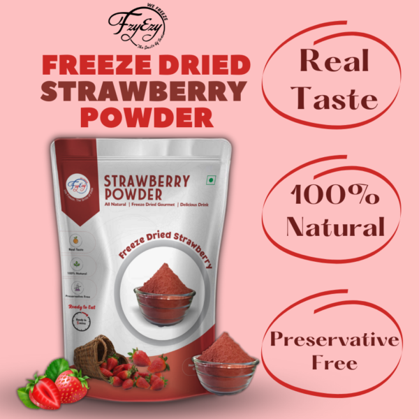 Premium Freeze-Dried Strawberry Powder | 100% Natural | Non-GMO, Gluten-Free, Vegan | Rich in Antioxidants & Vitamin C | Perfect for Smoothies, Baking, Yogurt & More - Image 5