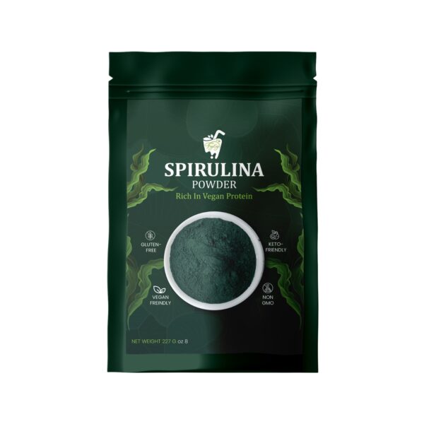 Premium Spirulina Powder | 100% Pure, Natural, Non-GMO, Gluten-Free, Vegan | Superfood for Energy, Detox, Digestion, Skin & Immune Support | Perfect for Smoothies, Juices & Shakes (227g)