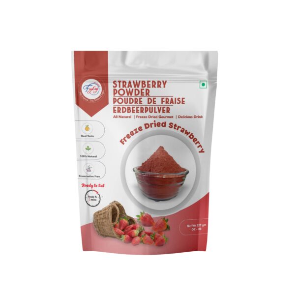 Premium Freeze-Dried Strawberry Powder | 100% Natural | Non-GMO, Gluten-Free, Vegan | Rich in Antioxidants & Vitamin C | Perfect for Smoothies, Baking, Yogurt & More