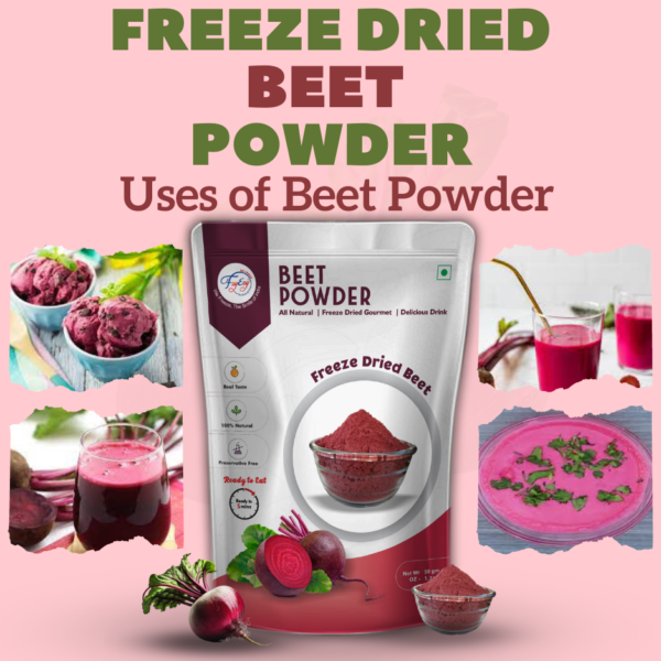 Premium Freeze-Dried Beetroot Powder | Natural Nitric Oxide Booster | Non-GMO, Gluten-Free, Vegan | Energy & Endurance Support | Perfect for Smoothies, Baking & Pre-Workout Drinks - Image 3