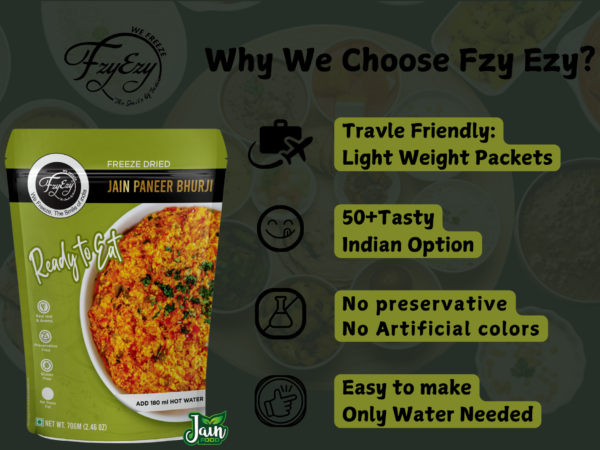 Freeze-Dried Jain Paneer Bhurji – No Onion & Garlic | Ready to Eat | Just Add Hot Water - Image 6