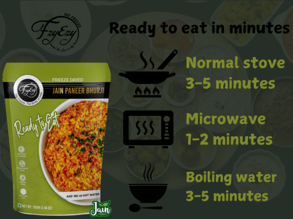 Freeze-Dried Jain Paneer Bhurji – No Onion & Garlic | Ready to Eat | Just Add Hot Water - Image 8