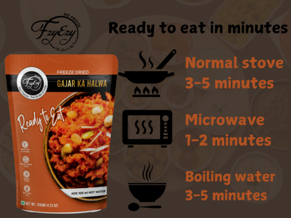 Freeze-Dried Gajar Ka Halwa – Ready to Eat | Authentic Indian Dessert | Just Add Hot Water - Image 8