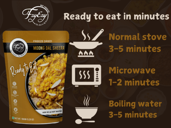 Freeze-Dried Moong Dal Sheera – Ready to Eat | Authentic Indian Sweet | Just Add Hot Water - Image 8