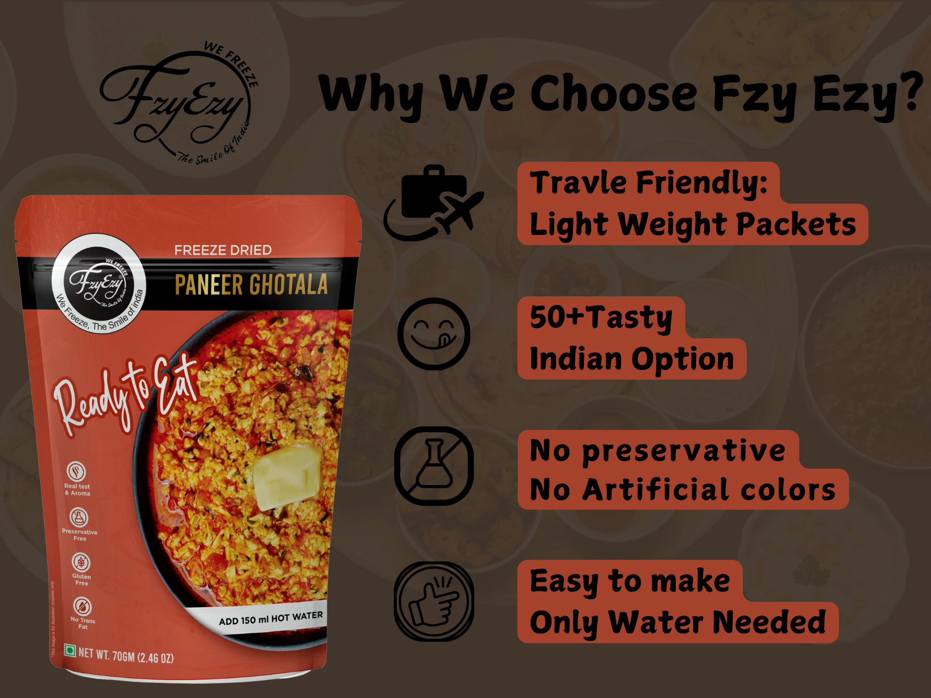 Freeze-Dried Paneer Ghotala – Ready to Eat | Authentic Indian Dish | High Protein | No Preservatives - Image 6