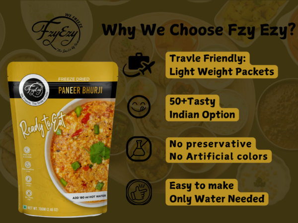Freeze-Dried Paneer Bhurji – 70g | Ready-to-Eat Authentic Indian Meal - Image 6