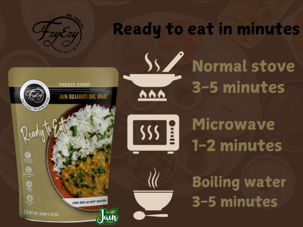 Freeze-Dried Jain Gujarati Dal Bhat – No Onion & Garlic | Ready to Eat | Authentic & Healthy - Image 8
