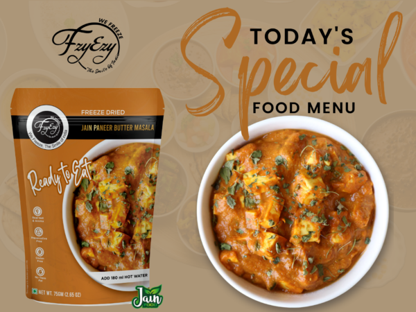 Freeze-Dried Jain Paneer Butter Masala – No Onion & Garlic | Ready to Eat | Authentic & Creamy | Just Add Hot Water - Image 4