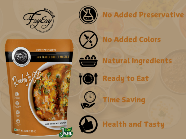Freeze-Dried Jain Paneer Butter Masala – No Onion & Garlic | Ready to Eat | Authentic & Creamy | Just Add Hot Water - Image 7