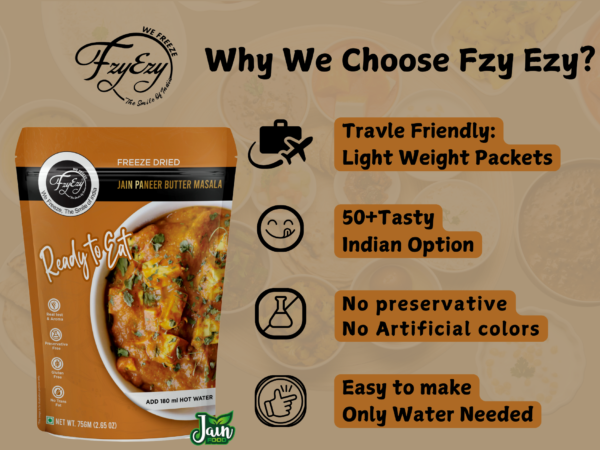 Freeze-Dried Jain Paneer Butter Masala – No Onion & Garlic | Ready to Eat | Authentic & Creamy | Just Add Hot Water - Image 6