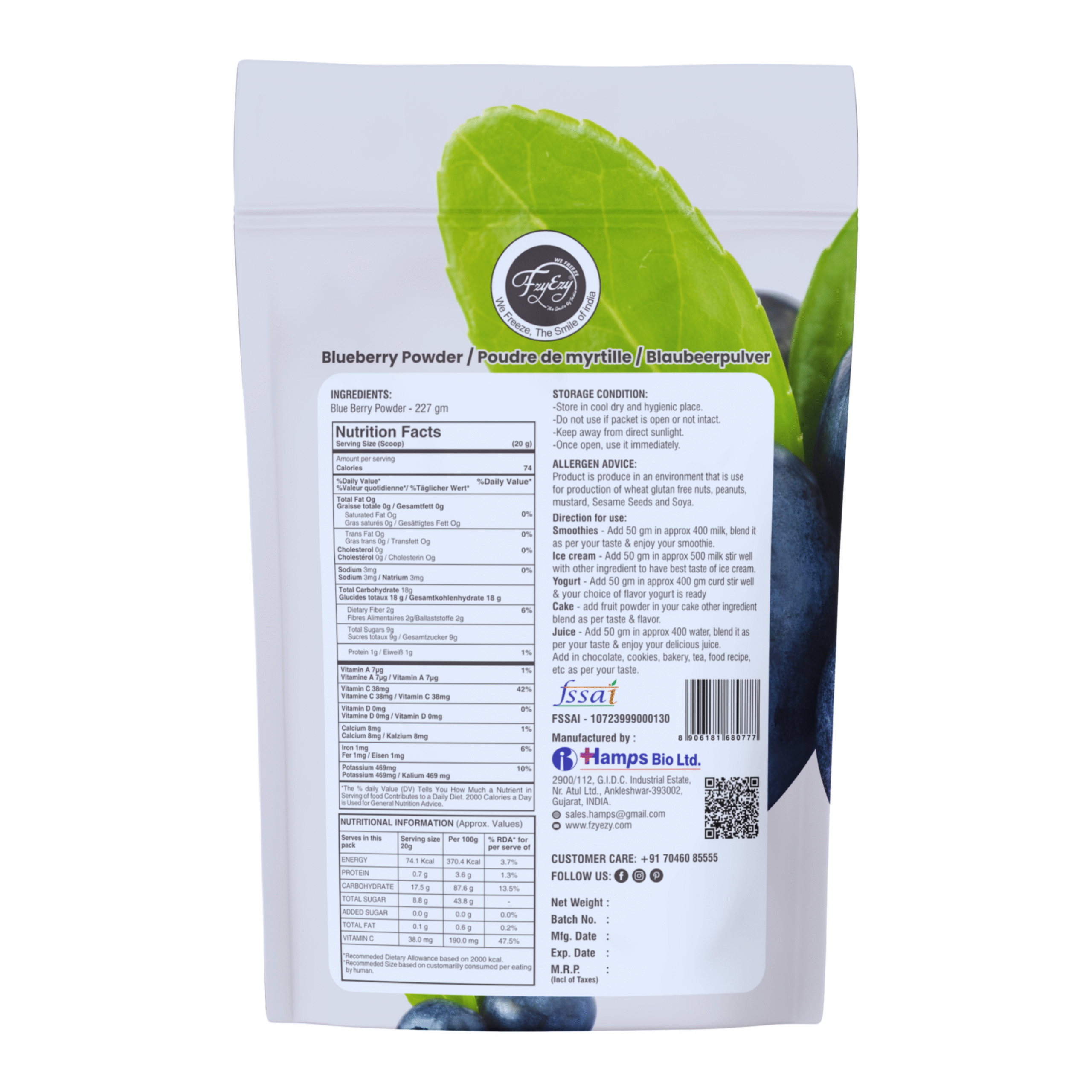 Blueberry Powder back