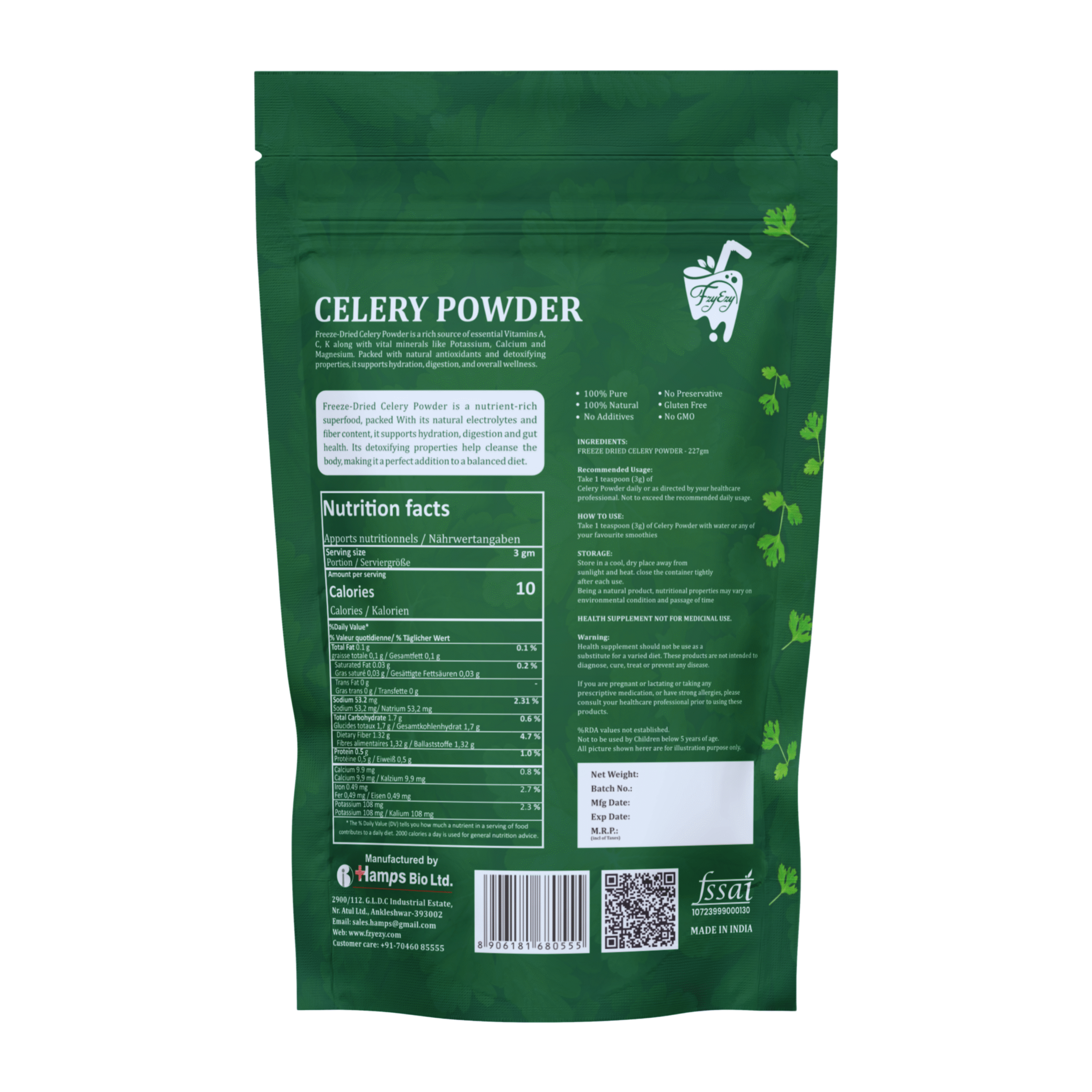 Celery Powder Back